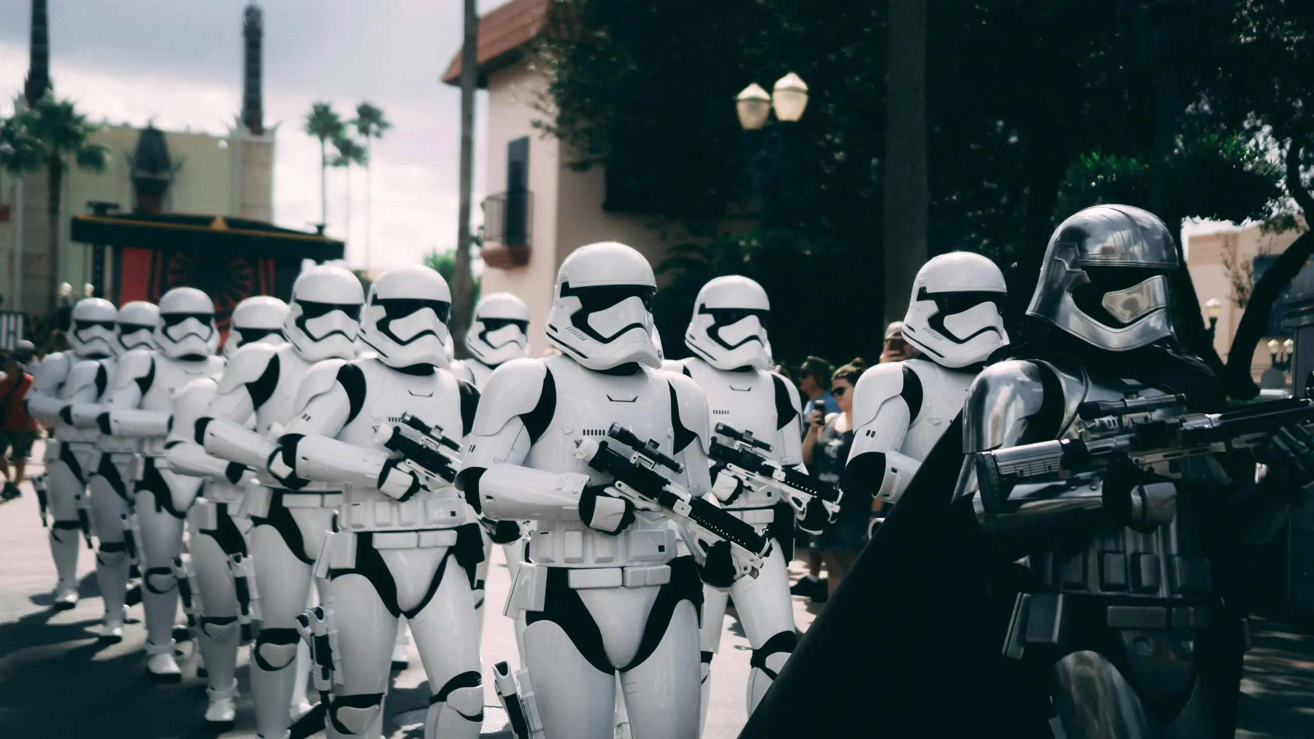 Captain fasma from star wars marching